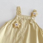【66-90cm】セットアップ イエロースター サロペット&シャツ - 画像 (8)