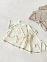 【66-90cm】セットアップ ベビー 韓国風 無地 ワッフル - 画像 (11)