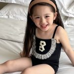 【75-130cm】水着 INS映え 韓国風 フリル花 リボン付き おしゃれ - 画像 (11)