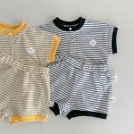 【73-110cm】セットアップ ボーダー Tシャツ&ショートパンツ - 画像 (5)