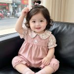 【73-100cm】セットアップ ピンク ウサギ サロペット＆ブラウス - 画像 (8)
