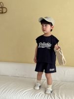 【80-150cm】セットアップ キッズ 男女兼用 韓国風 英字プリント - 画像 (10)