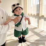 【73-100cm】セットアップ ダイナソー 可愛い トップス&ボトムス - 画像 (4)