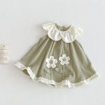 【73-120cm】ワンピース フリル襟 花柄 可愛い - 画像 (6)