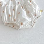 【66-90cm】ロンパース フリル襟 花刺繡 - 画像 (14)