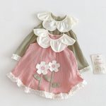 【73-120cm】ワンピース フリル襟 花柄 可愛い - 画像 (7)