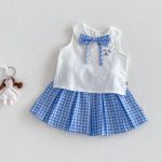 【73-120cm】ワンピースorシャツorスカート 可愛い ブルー チェック - 画像 (9)