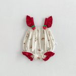 【66-90cm】ロンパース 可愛い イチゴ ベビー服 - 画像 (3)