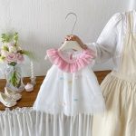 【73-100cm】ワンピース ピンク襟 可愛い 女の子 - 画像 (5)
