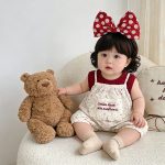 【73-100cm】サロペット&シャツ 可愛い フラワー柄 セットアップ - 画像 (8)