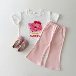 【90-150cm】半袖Tシャツ 韓国風 フードプリント 可愛い - 画像 (8)