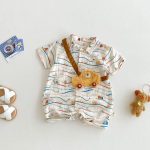 【66-90cm】ロンパース 車柄 カートゥーン 可愛い ベビー服 - 画像 (2)