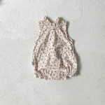 【66-90cm】ロンパース ベビー 韓国風 フリル襟 小花柄 - 画像 (15)