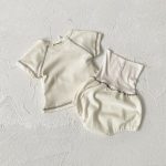 【66-90cm】セットアップ ベビー 韓国風 無地 ワッフル - 画像 (14)