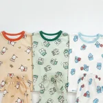 【90-130cm】セットアップ キッズ 半袖 動物柄 ルームウェア - 画像 (4)