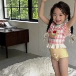 【90-140cm】水着 可愛い カラフル チェック柄 フリル - 画像 (5)