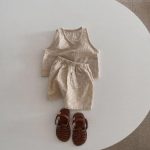 【73-100cm】セットアップ ベビー 韓国風 チェック ベスト&ショートパンツ - 画像 (15)