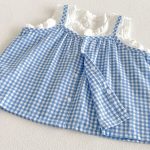 【73-110cm】セットアップ ブルーチェック トップス＆パンツ - 画像 (12)