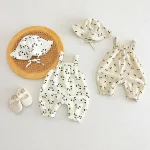 【66-100cm】ロンパース 帽子付き ベビー パンダ or チェリー柄