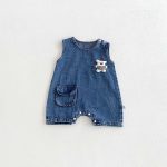 【66-90cm】オールインワン デニム ノースリーブ - 画像 (3)