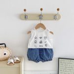 【73-100cm】トップスorパンツ ベビー 可愛い デニム ブルマ - 画像 (9)