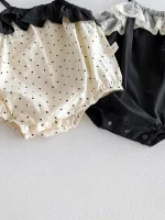 【66-90cm】ロンパース ベビー おしゃれ フリル ドット - 画像 (13)