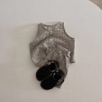 【73-100cm】セットアップ ベビー 韓国風 チェック ベスト&ショートパンツ - 画像 (13)