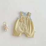 【66-90cm】セットアップ イエロースター サロペット&シャツ - 画像 (2)