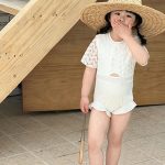 【90-140cm】水着 レースデザイン おしゃれ 女の子 スイムウェア - 画像 (8)