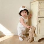 【66-100cm】サロペット&帽子 クマ柄 可愛い ベビー服 - 画像 (12)
