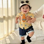 【73-100cm】セットアップ ブルー クマ柄 可愛い子供服 - 画像 (4)