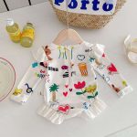 【73-130cm】水着 描き風 カートゥーン スイムウェア - 画像 (4)