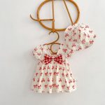 【73-110cm】ワンピース レッド 蝶結び柄 可愛い 女の子 - 画像 (6)