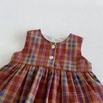 【66-90cm】ロンパース レッド チェック 可愛い ベビー服 - 画像 (11)
