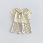 【73-110cm】セットアップ ショール付きＴシャツ＆パンツ - 画像 (6)