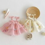 【73-120cm】ワンピース ベビー 女の子 カラフル ふんわり チュール