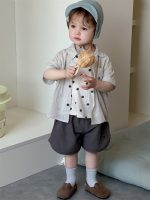 【73-110cm】シャツ or ドット柄Ｔシャツ or ショートパンツ ベビー 男の子 ナチュラル - 画像 (3)