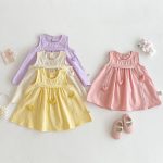 【73-120cm】ワンピース ベビー 女の子 ハート ノースリーブ - 画像 (4)