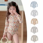 【80-130cm】水着 長袖 UVカット 速乾 海 リゾート - 画像 (2)