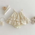 【66-90cm】ロンパース ベビー おしゃれ キャミ プリンセス