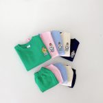 【80-130cm】セットアップ キッズ服 半袖 ベアプリント - 画像 (3)