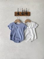 【66-90cm】ロンパース ベビー ノーカラー スクエア シンプル - 画像 (5)