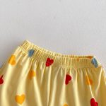 【80-130cm】セットアップ 女の子 ノースリーブ ハート・ドット柄 トップス＆ショートパンツ - 画像 (20)