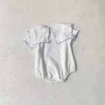 【66-90cm】ロンパース ベビー ノーカラー スクエア シンプル - 画像 (7)
