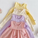 【73-120cm】ワンピース ベビー 女の子 ハート ノースリーブ - 画像 (11)