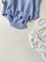 【66-90cm】ロンパース ベビー ノーカラー スクエア シンプル - 画像 (10)