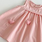 【73-120cm】ワンピース ベビー 女の子 ハート ノースリーブ - 画像 (13)