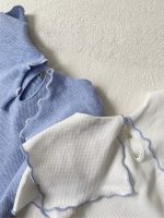【66-90cm】ロンパース ベビー ノーカラー スクエア シンプル - 画像 (11)