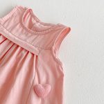 【73-120cm】ワンピース ベビー 女の子 ハート ノースリーブ - 画像 (14)