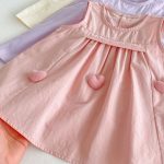 【73-120cm】ワンピース ベビー 女の子 ハート ノースリーブ - 画像 (15)
